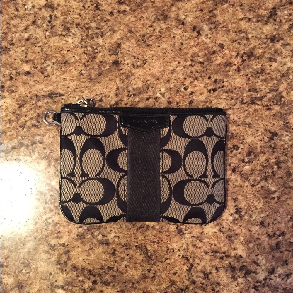 Genuine COACH black and grey wallet / wristlet